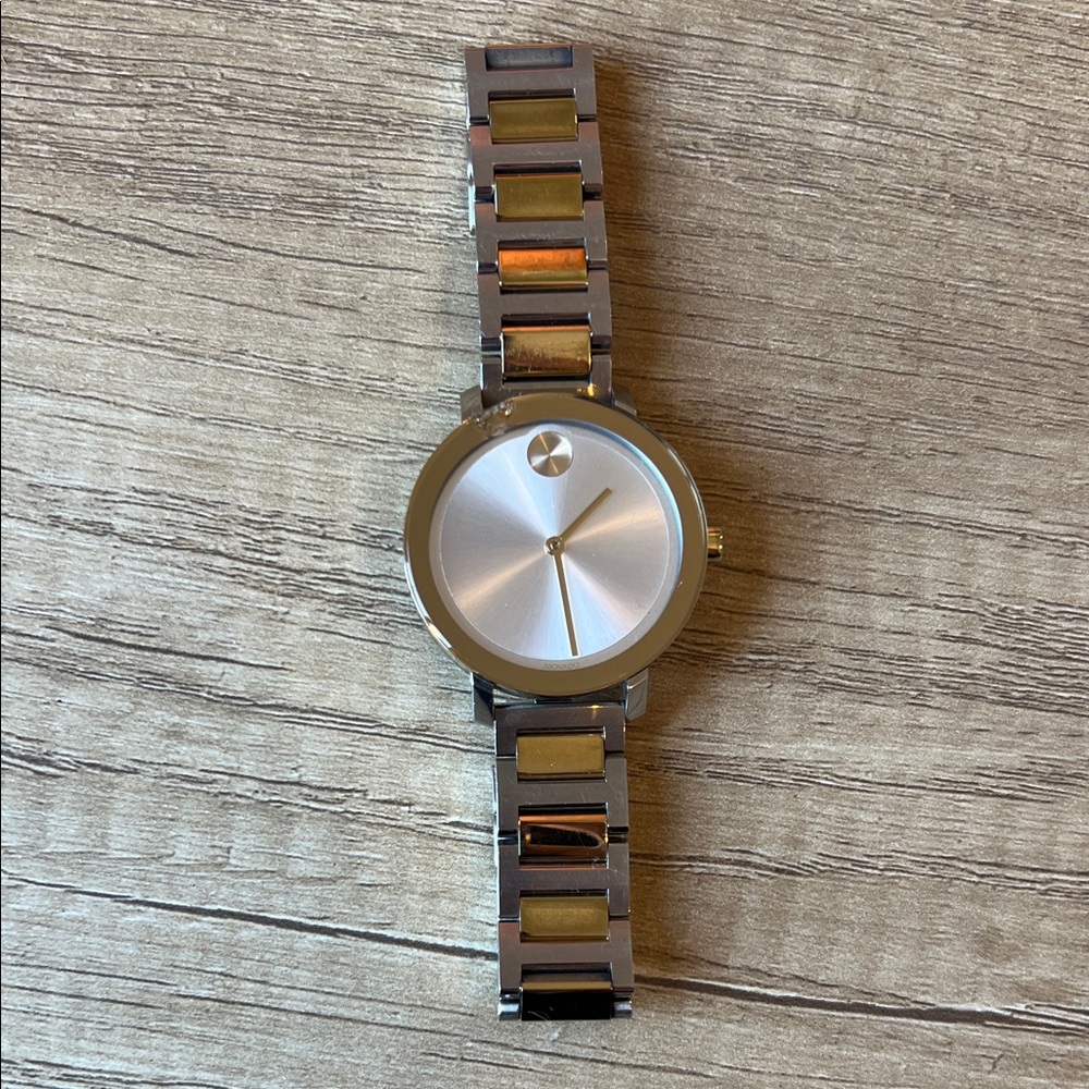 Unisex Silver and Gold Movado Watch